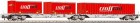 66566 Roco Twin Unit Flat car with containers "CROSS-RAIL"